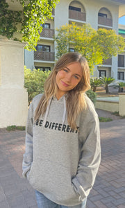 Hoodie with Hipster logo and Be Different print