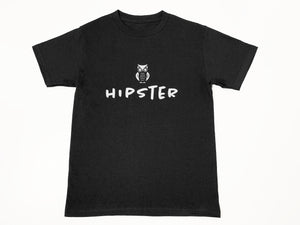 T-Shirt with Hipster logo - Black