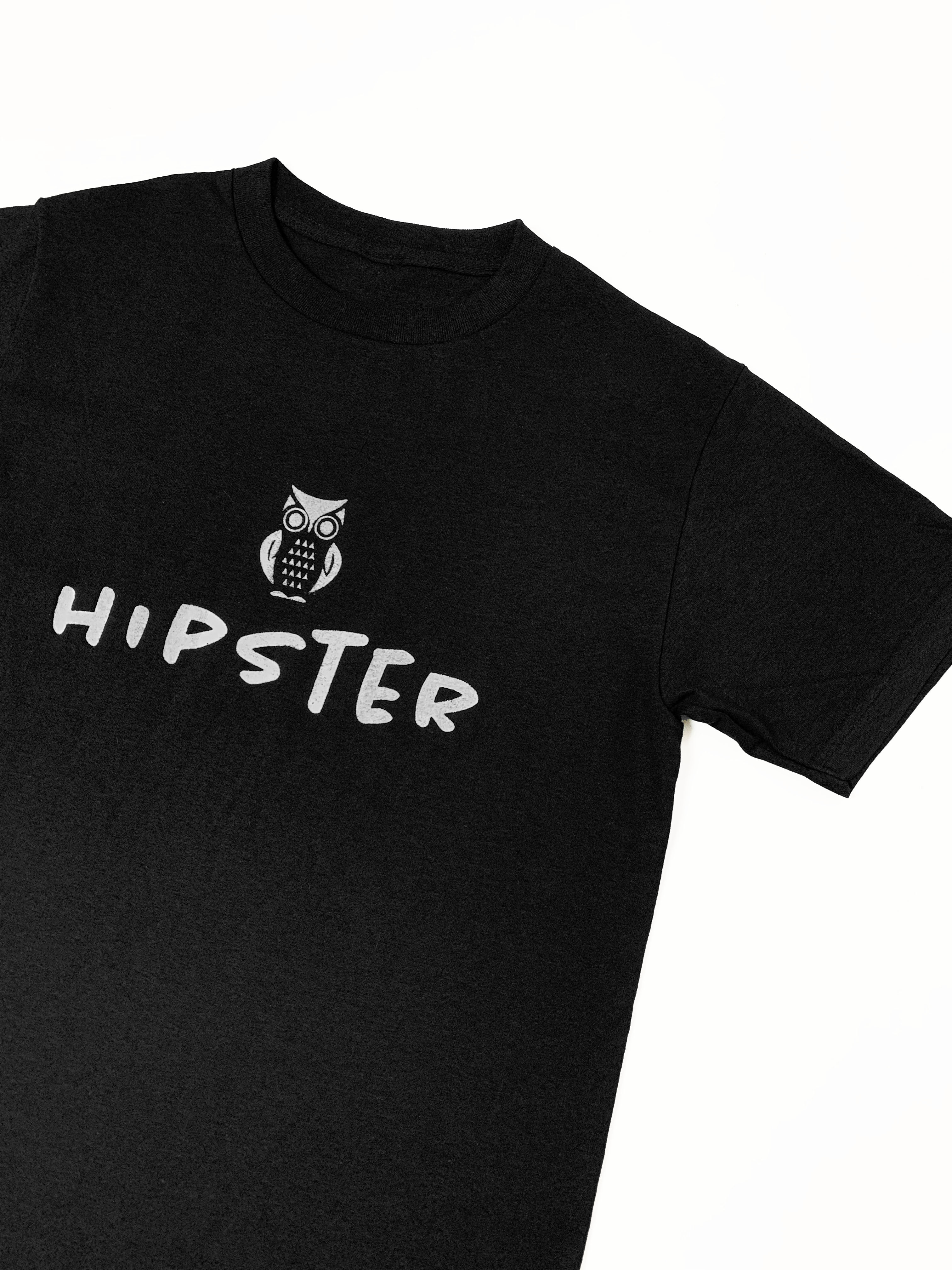 T-Shirt with Hipster logo - Black