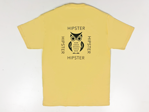 T-Shirt with Hipster Wall To Wall design  - Yellow